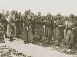 Германский кайзер с австрийскими войсками близ реки Стрыпы