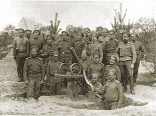 команда 303-го пулеметного полка в городе Гродно